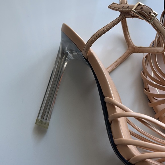 Zara straps sandals w/translucent stiletto heels - Picture 3 of 4